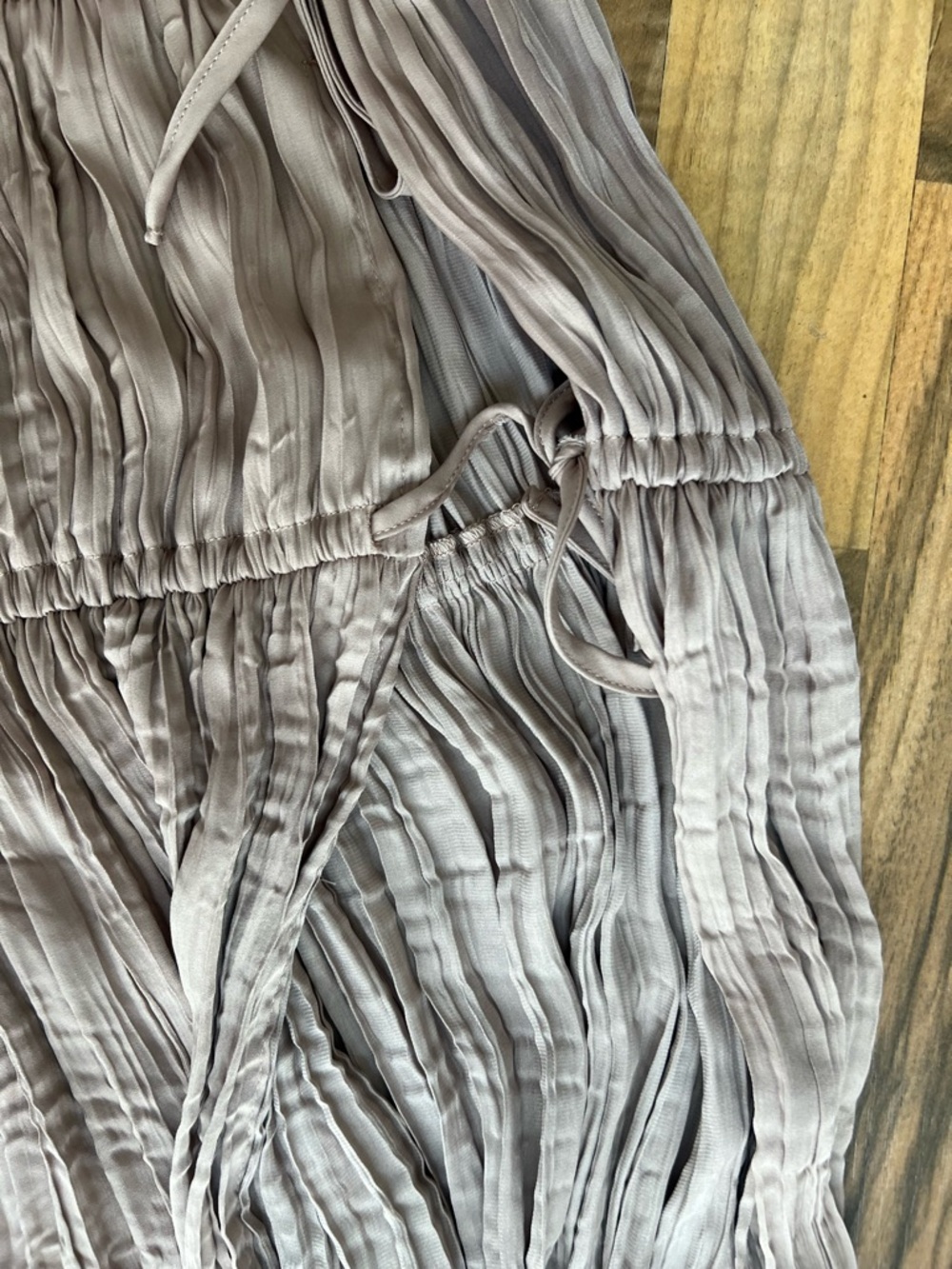 Free People Beige-Taupe Tiered Wrap (kind of) Midi Skirt, XS - EEUC / like new - Picture 4 of 13
